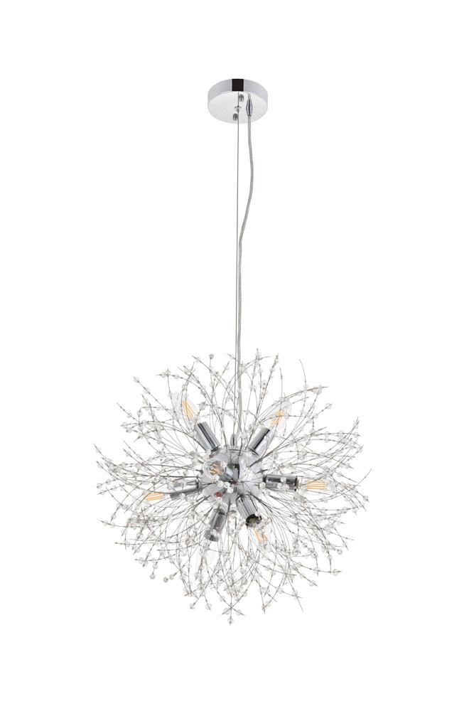 Elegant Furniture & Lighting - Flores 8 light Chrome Pendant - LD5052D20C view 1