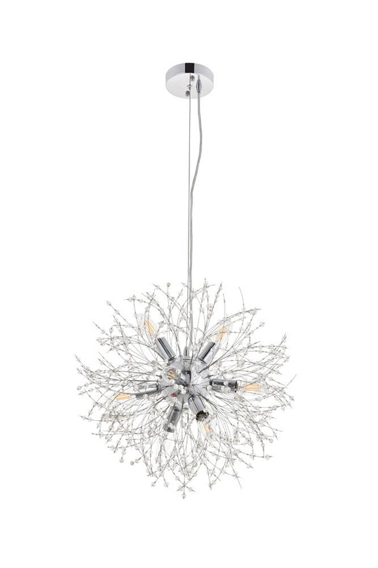 Elegant Furniture & Lighting - Flores 8 light Chrome Pendant - LD5052D20C view 1