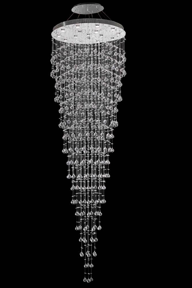 Elegant Furniture & Lighting - Galaxy 16 light Chrome Chandelier Clear Royal Cut Crystal - V2006G36C/RC veiw 1