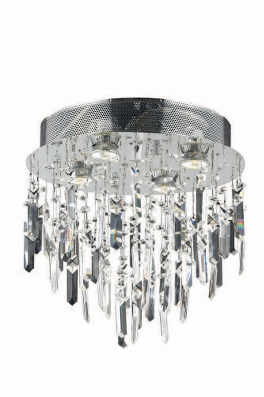 Elegant Furniture & Lighting - Galaxy 4 light Chrome Flush Mount Clear Royal Cut Crystal - V2006F14SC/RC veiw 1