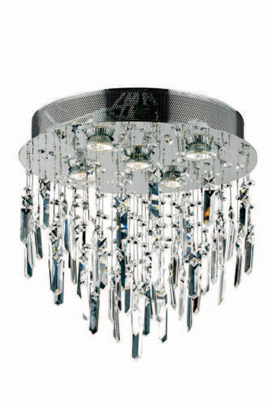 Elegant Furniture & Lighting - Galaxy 5 light Chrome Flush Mount Clear Royal Cut Crystal - V2006F16SC/RC veiw 1