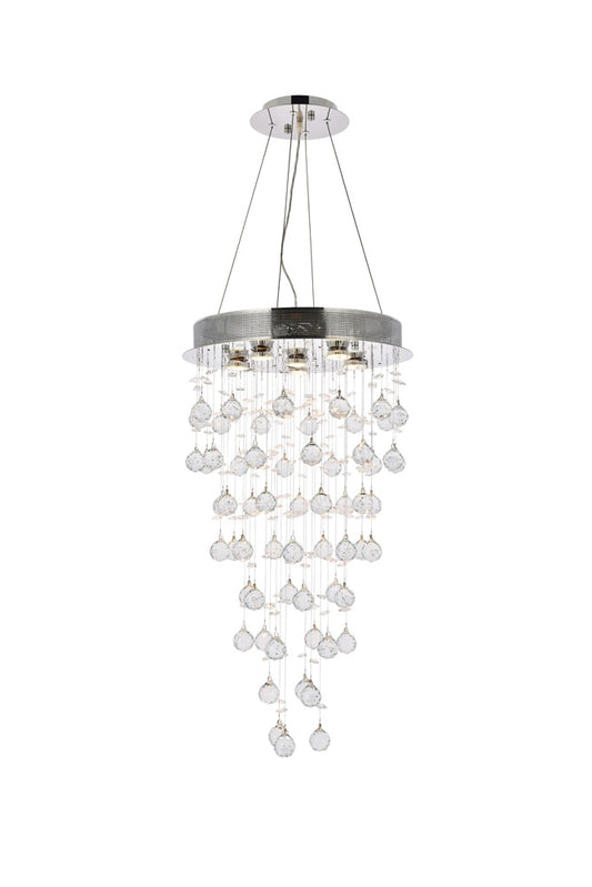 Elegant Furniture & Lighting - Galaxy 6 light Chrome Pendant Clear Royal Cut Crystal - V2006D18C/RC veiw 1