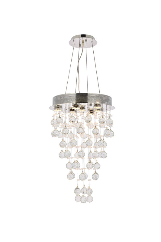 Elegant Furniture & Lighting - Galaxy 7 light Chrome Pendant Clear Royal Cut Crystal - V2006D16C/RC veiw 1