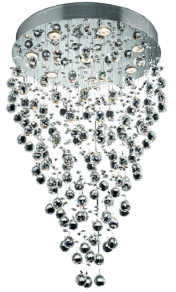 Elegant Furniture & Lighting - Galaxy 8 light Chrome Chandelier Clear Royal Cut Crystal - V2006D24C/RC veiw 1