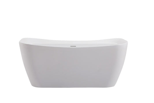Elegant Furniture & Lighting - Harrieta 59 inch soaking bathtub in glossy white - BT10459GW view 1