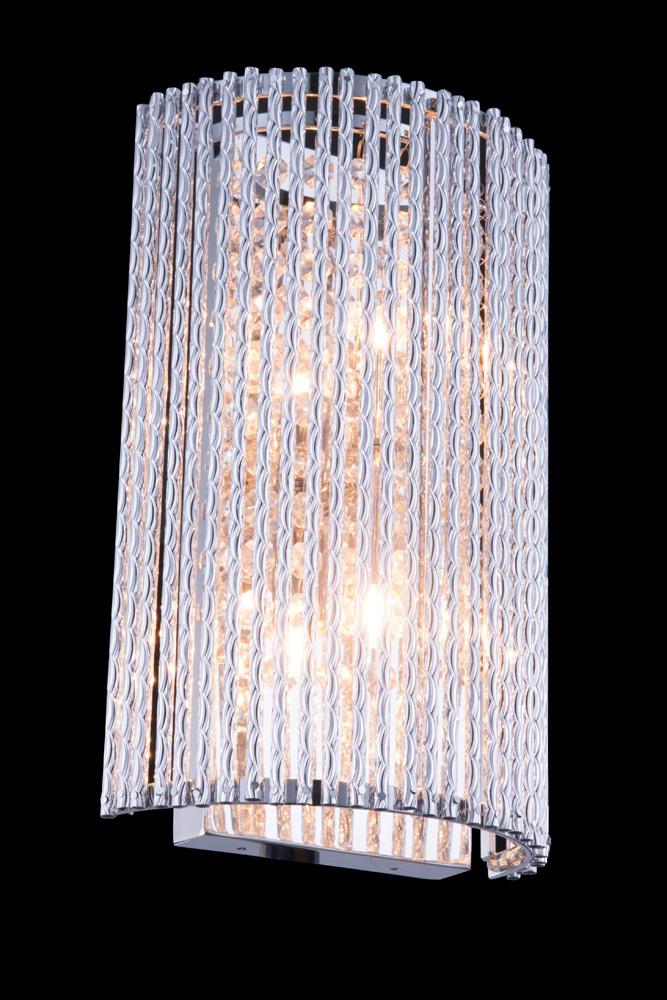 Elegant Furniture & Lighting - Influx 2 light Chrome Wall Sconce Clear Royal Cut Crystal - V2092W7C/RC veiw 1