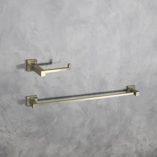 Elegant Furniture & Lighting - Isla 2-Piece Bathroom Hardware Set in Brushed Gold - HWB-12S2BGD view 2