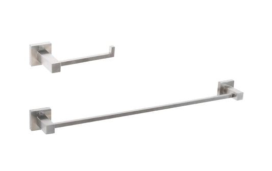 Elegant Furniture & Lighting - Isla 2-Piece Bathroom Hardware Set in Brushed Nickel - HWB-12S2BNK view 1
