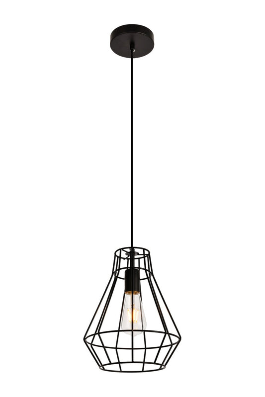 Elegant Furniture & Lighting - Jago Pendant D9.1 H12.3 Lt:1 Black Finish - LDPD2087 veiw 1
