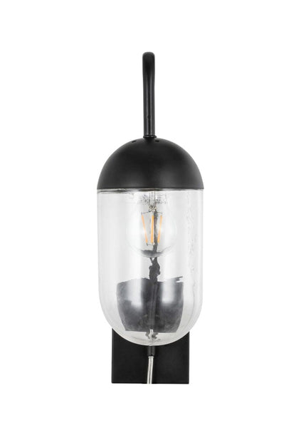 Elegant Furniture & Lighting - Kace 1 light Black and Clear glass wall sconce - LD6174BK view 7