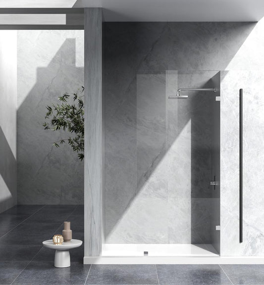 Elegant Furniture & Lighting - Laredo Fixed frameless shower door 35 x 78 Polished Chrome - SD155-3578PCH view 1