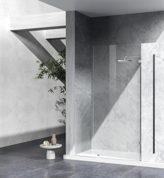 Elegant Furniture & Lighting - Laredo Fixed frameless shower door 35 x 78 Polished Chrome - SD155-3578PCH view 2