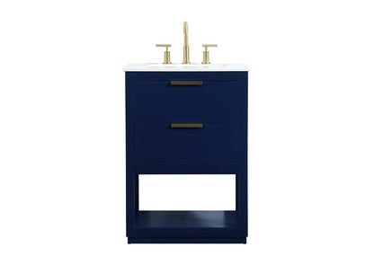 Elegant Furniture & Lighting - Larkin 24 inch Single bathroom vanity in blue - VF19224BL veiw 1