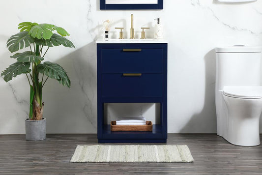 Elegant Furniture & Lighting - Larkin 24 inch Single bathroom vanity in blue - VF19224BL veiw 2
