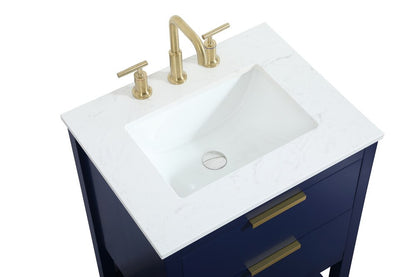 Elegant Furniture & Lighting - Larkin 24 inch Single bathroom vanity in blue - VF19224BL veiw 3