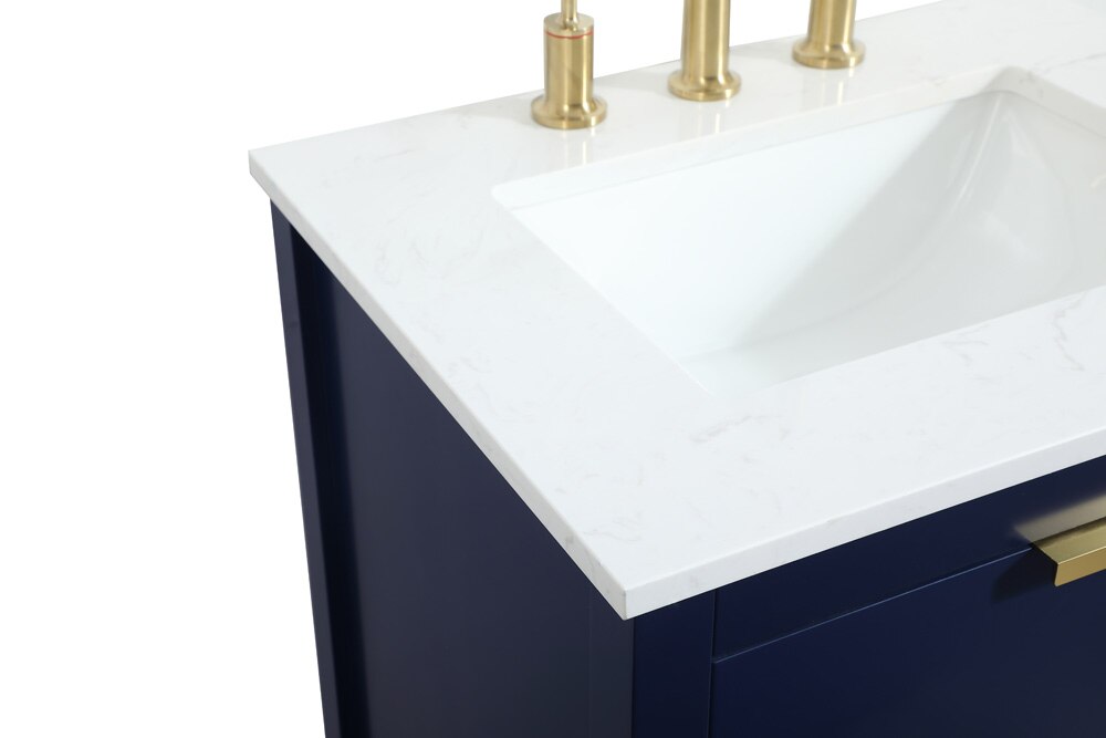 Elegant Furniture & Lighting - Larkin 24 inch Single bathroom vanity in blue - VF19224BL veiw 4