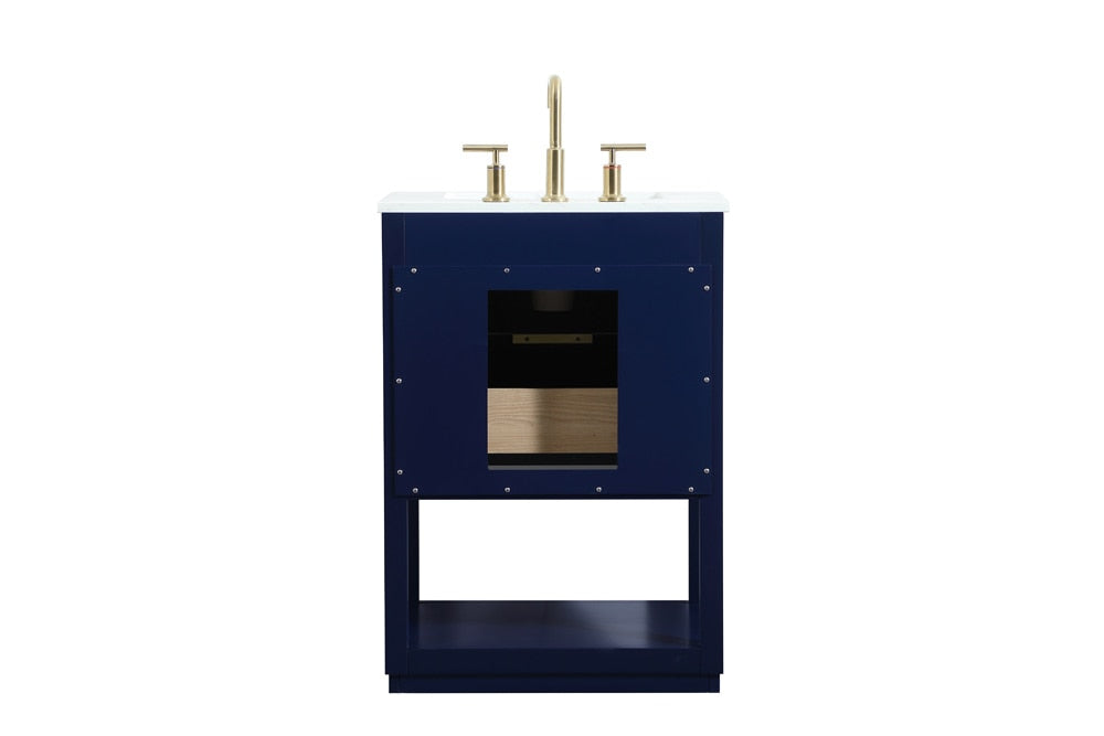 Elegant Furniture & Lighting - Larkin 24 inch Single bathroom vanity in blue - VF19224BL veiw 8