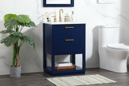 Elegant Furniture & Lighting - Larkin 24 inch Single bathroom vanity in blue - VF19224BL veiw 9
