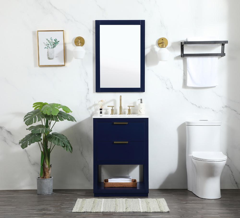 Elegant Furniture & Lighting - Larkin 24 inch Single bathroom vanity in blue - VF19224BL veiw 11