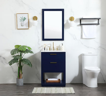 Elegant Furniture & Lighting - Larkin 24 inch Single bathroom vanity in blue - VF19224BL veiw 11
