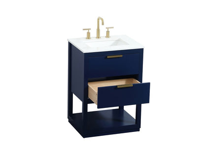 Elegant Furniture & Lighting - Larkin 24 inch Single bathroom vanity in blue - VF19224BL veiw 16
