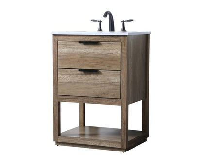 Elegant Furniture & Lighting - Larkin 24 Inch SIngle Bathroom Vanity In Natural Oak - VF19224NT veiw 8