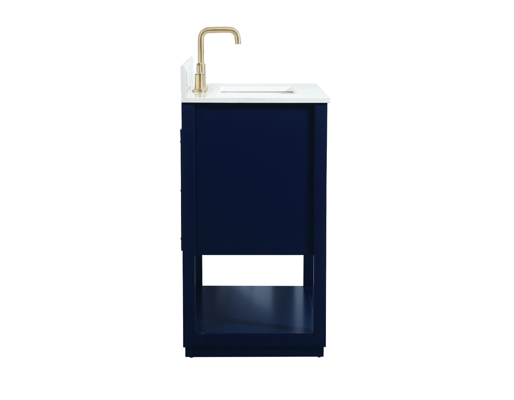 Elegant Furniture & Lighting - Larkin 30 inch Single bathroom vanity in blue with backsplash - VF19230BL-BS veiw 7
