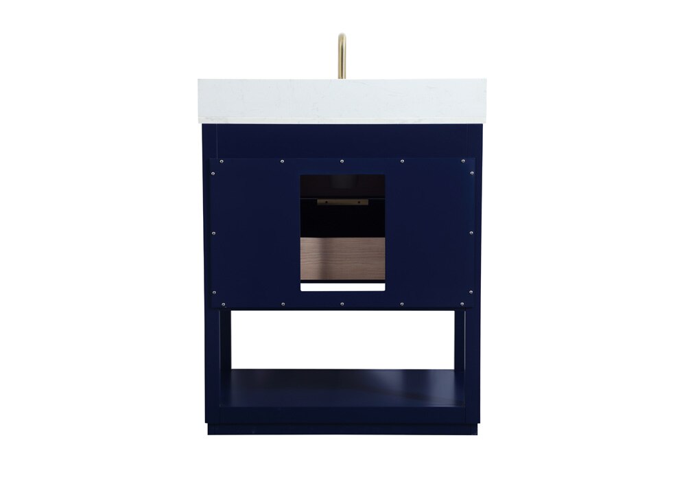 Elegant Furniture & Lighting - Larkin 30 inch Single bathroom vanity in blue with backsplash - VF19230BL-BS veiw 8