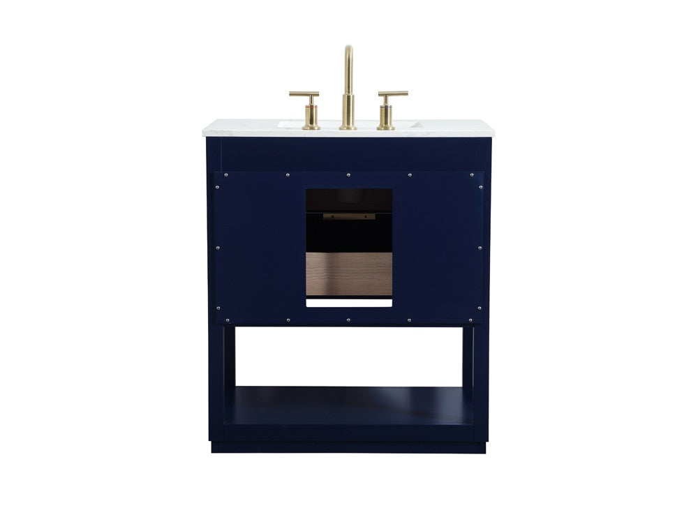 Elegant Furniture & Lighting - Larkin 30 inch Single bathroom vanity in blue - VF19230BL veiw 8