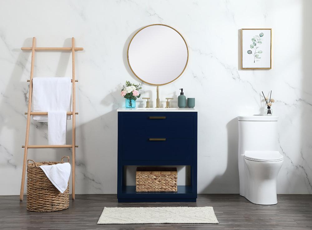 Elegant Furniture & Lighting - Larkin 30 inch Single bathroom vanity in blue - VF19230BL veiw 11