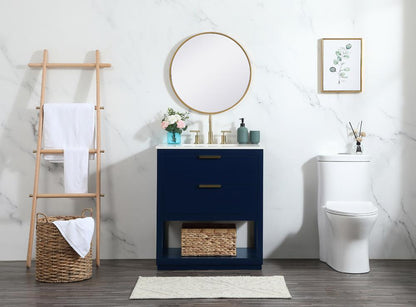 Elegant Furniture & Lighting - Larkin 30 inch Single bathroom vanity in blue - VF19230BL veiw 11