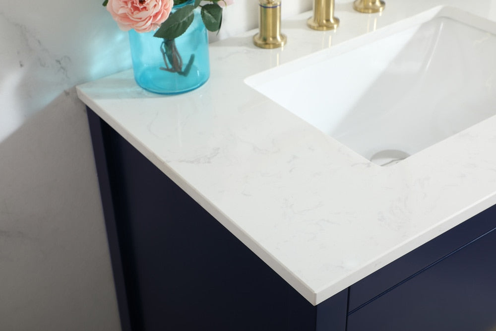Elegant Furniture & Lighting - Larkin 30 inch Single bathroom vanity in blue - VF19230BL veiw 12