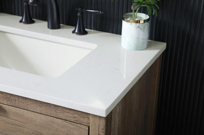 Elegant Furniture & Lighting - Larkin 30 Inch SIngle Bathroom Vanity In Natural Oak - VF19230NT veiw 6