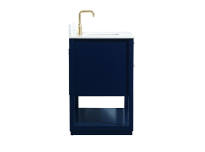 Elegant Furniture & Lighting - Larkin 36 inch Single bathroom vanity in blue with backsplash - VF19236BL-BS veiw 7