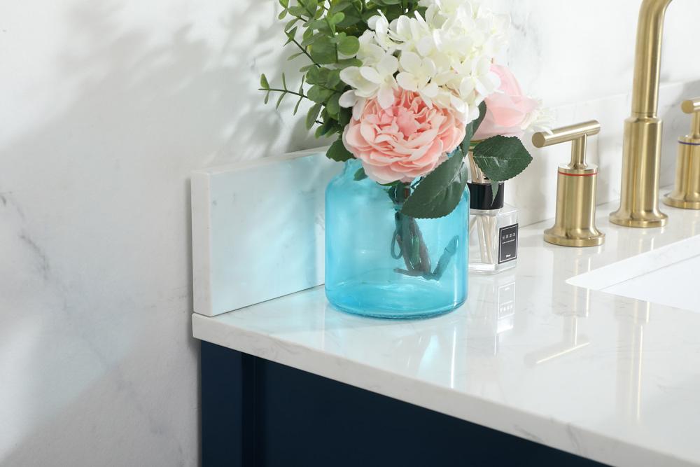 Elegant Furniture & Lighting - Larkin 36 inch Single bathroom vanity in blue with backsplash - VF19236BL-BS veiw 12