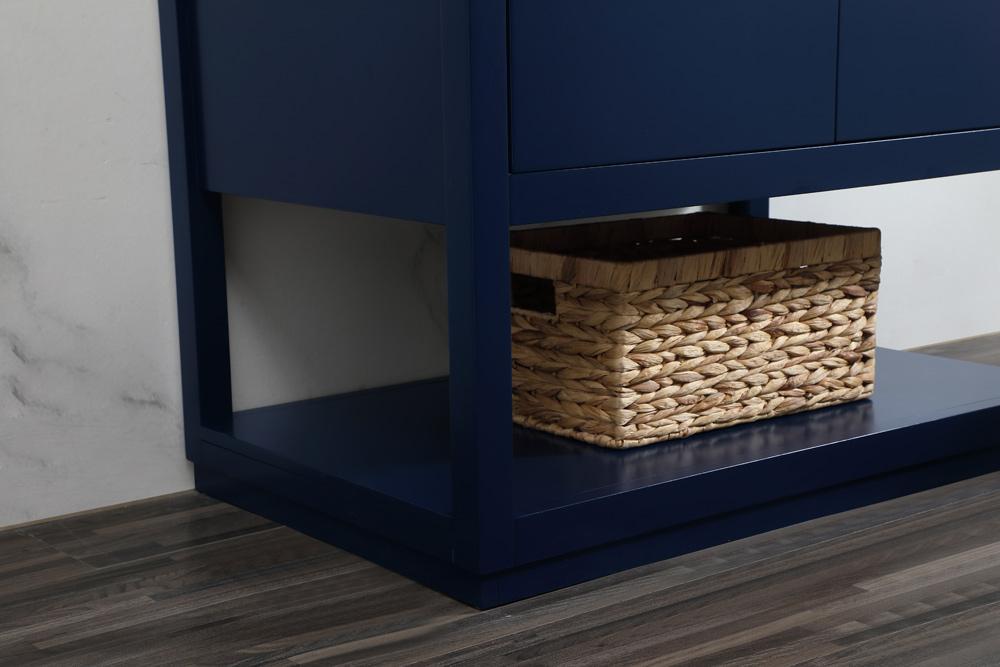 Elegant Furniture & Lighting - Larkin 36 inch Single bathroom vanity in blue with backsplash - VF19236BL-BS veiw 13