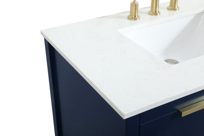Elegant Furniture & Lighting - Larkin 36 inch Single bathroom vanity in blue - VF19236BL veiw 4