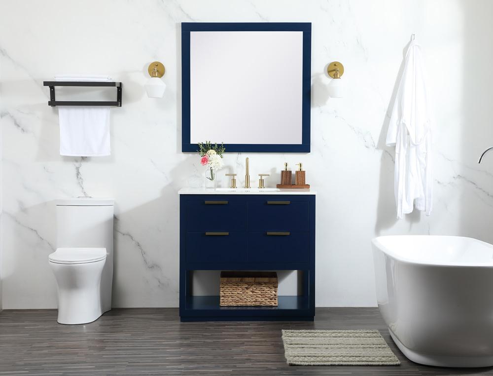 Elegant Furniture & Lighting - Larkin 36 inch Single bathroom vanity in blue - VF19236BL veiw 11