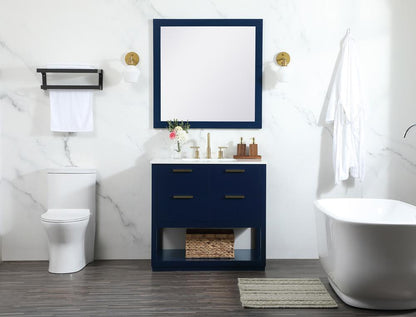 Elegant Furniture & Lighting - Larkin 36 inch Single bathroom vanity in blue - VF19236BL veiw 11