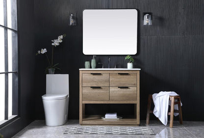 Elegant Furniture & Lighting - Larkin 36 Inch SIngle Bathroom Vanity In Natural Oak - VF19236NT veiw 5