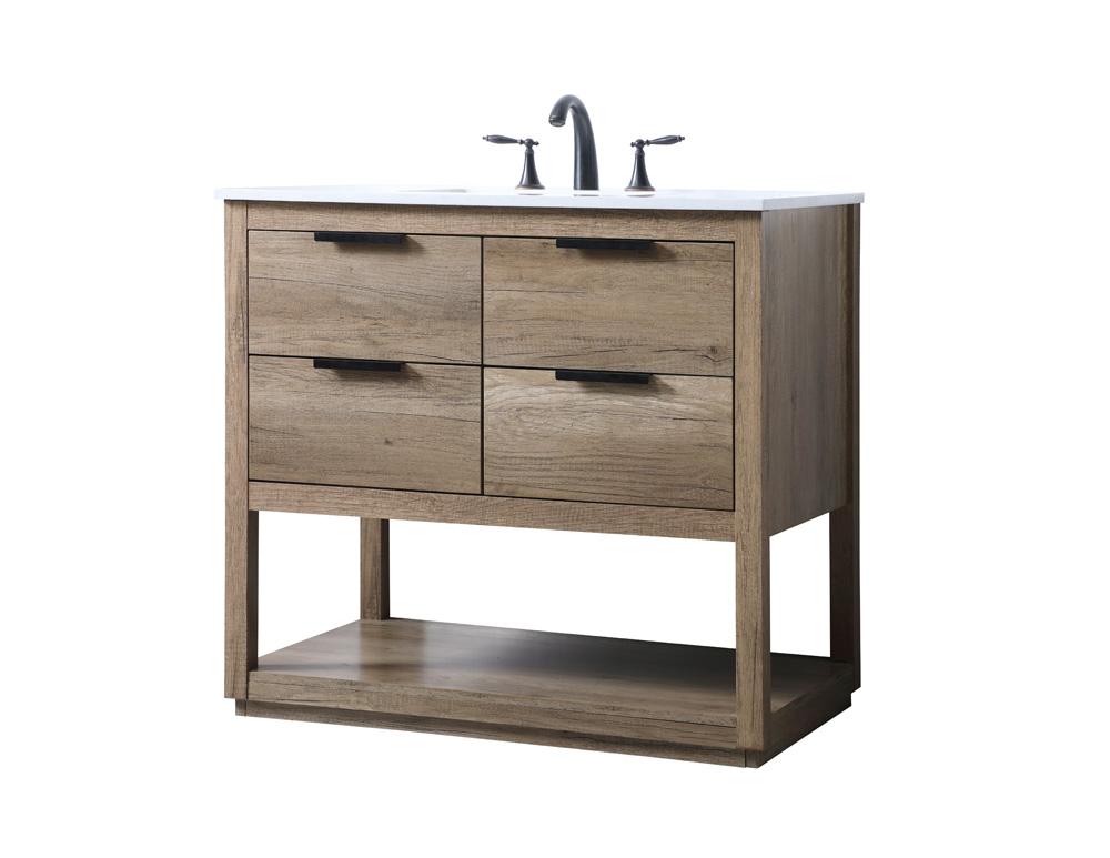 Elegant Furniture & Lighting - Larkin 36 Inch SIngle Bathroom Vanity In Natural Oak - VF19236NT veiw 8