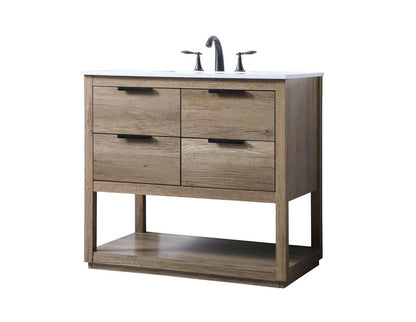 Elegant Furniture & Lighting - Larkin 36 Inch SIngle Bathroom Vanity In Natural Oak - VF19236NT veiw 8