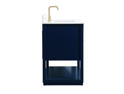 Elegant Furniture & Lighting - Larkin 42 inch Single bathroom vanity in blue with backsplash - VF19242BL-BS veiw 7