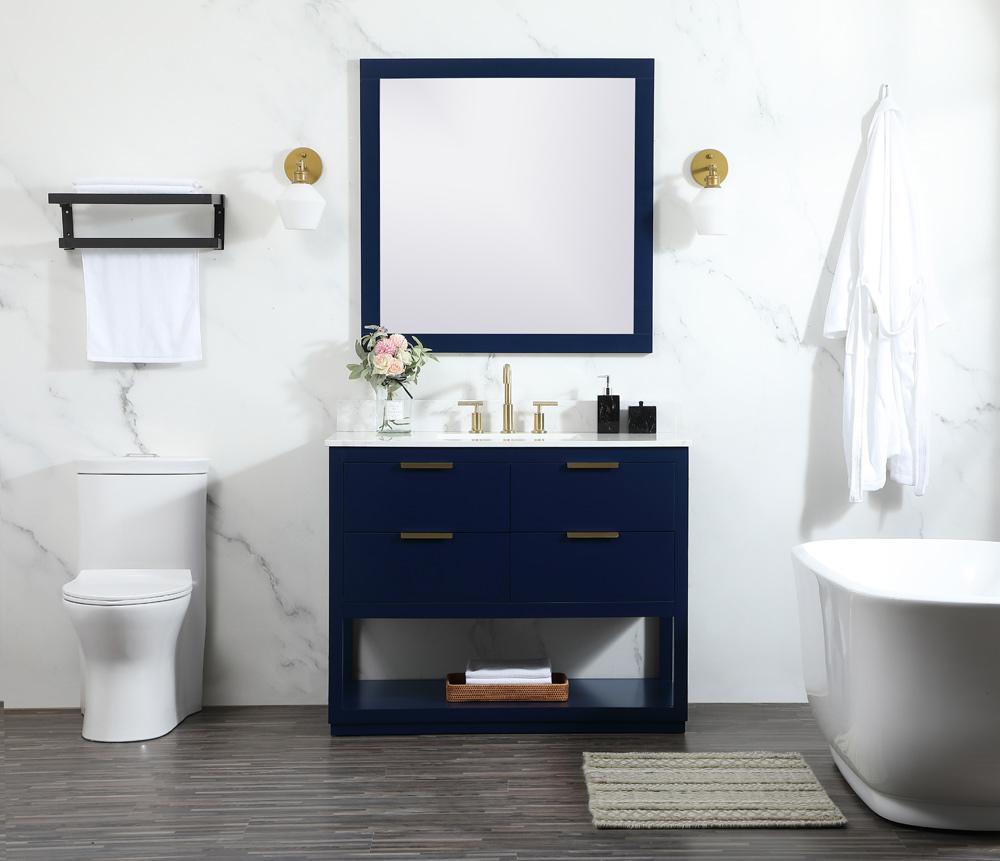 Elegant Furniture & Lighting - Larkin 42 inch Single bathroom vanity in blue with backsplash - VF19242BL-BS veiw 11