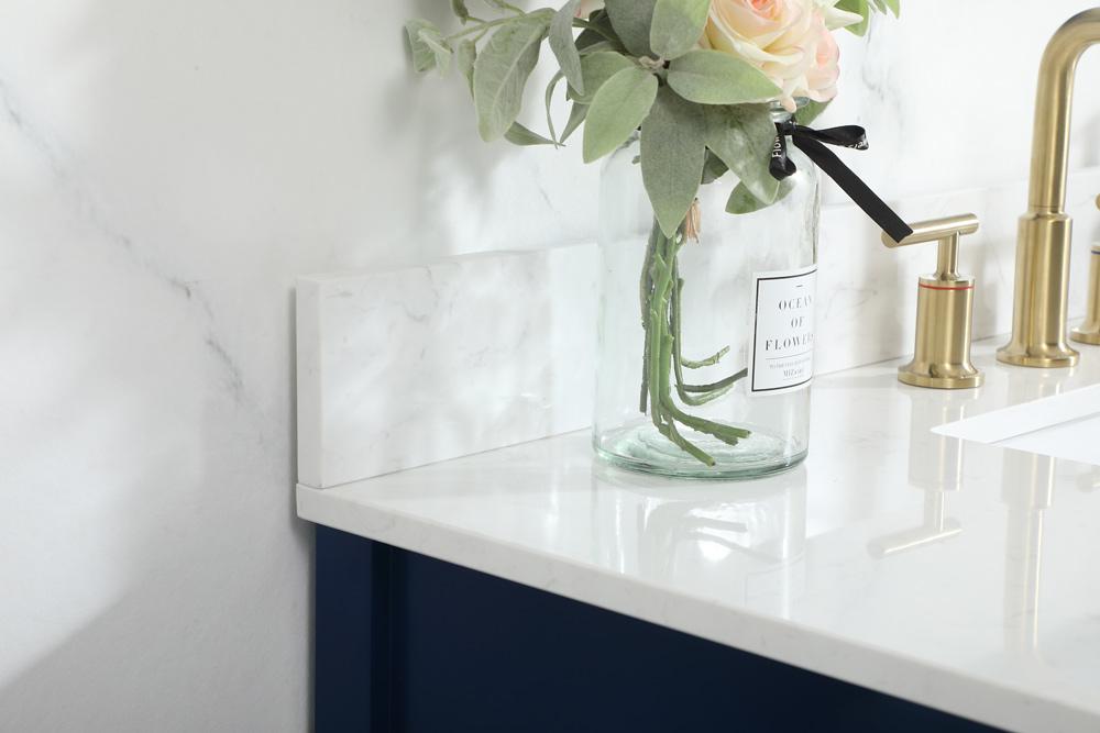 Elegant Furniture & Lighting - Larkin 42 inch Single bathroom vanity in blue with backsplash - VF19242BL-BS veiw 12