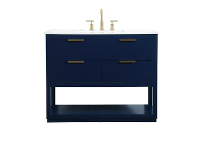 Elegant Furniture & Lighting - Larkin 42 inch Single bathroom vanity in blue - VF19242BL veiw 1