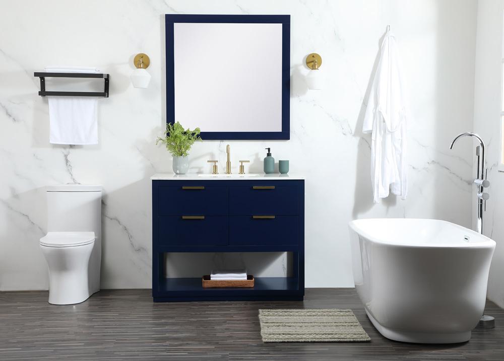 Elegant Furniture & Lighting - Larkin 42 inch Single bathroom vanity in blue - VF19242BL veiw 11