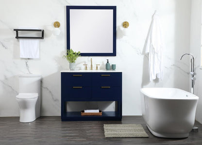 Elegant Furniture & Lighting - Larkin 42 inch Single bathroom vanity in blue - VF19242BL veiw 11