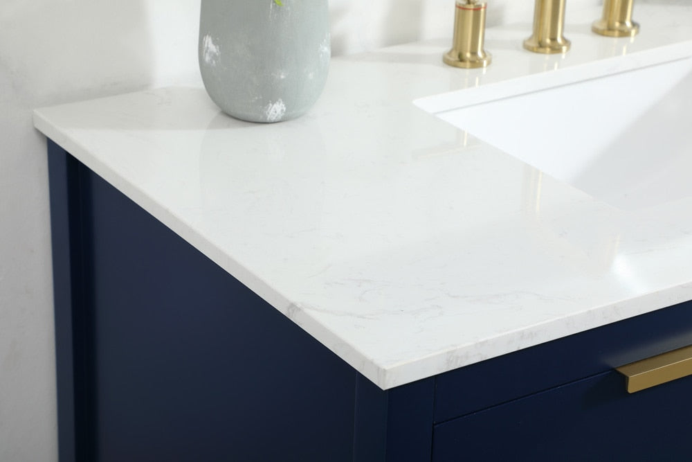 Elegant Furniture & Lighting - Larkin 42 inch Single bathroom vanity in blue - VF19242BL veiw 12