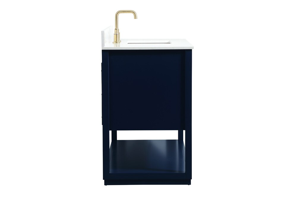 Elegant Furniture & Lighting - Larkin 48 inch Single bathroom vanity in blue with backsplash - VF19248BL-BS veiw 7